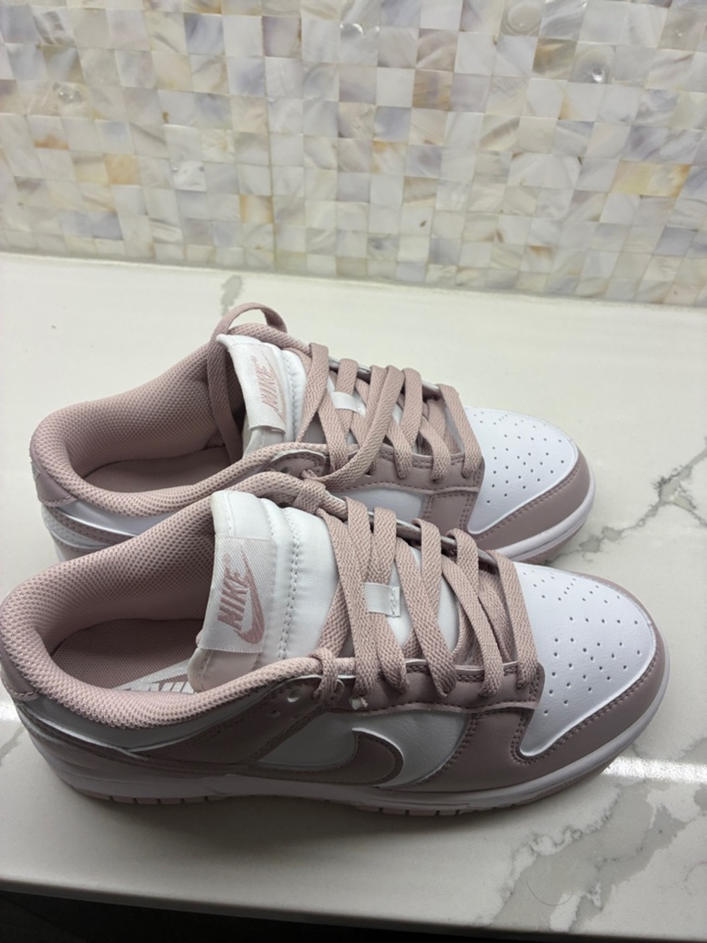 Nike Dunk Low Women’s “White Particle Rose” Sneakers Pink White Size 7 - Picture 5 of 13